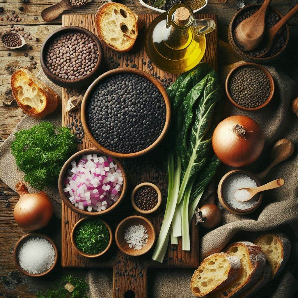 Zuppa_Lenticchie nere zuppa di lenticchie biologiche nere